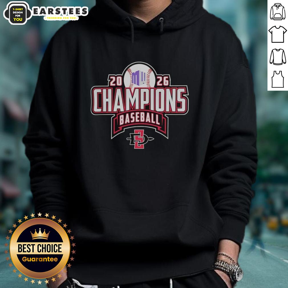 Awesome San Diego State Aztecs NCAA Regular Season Champions Baseball 2026 T-Shirt - Image 2