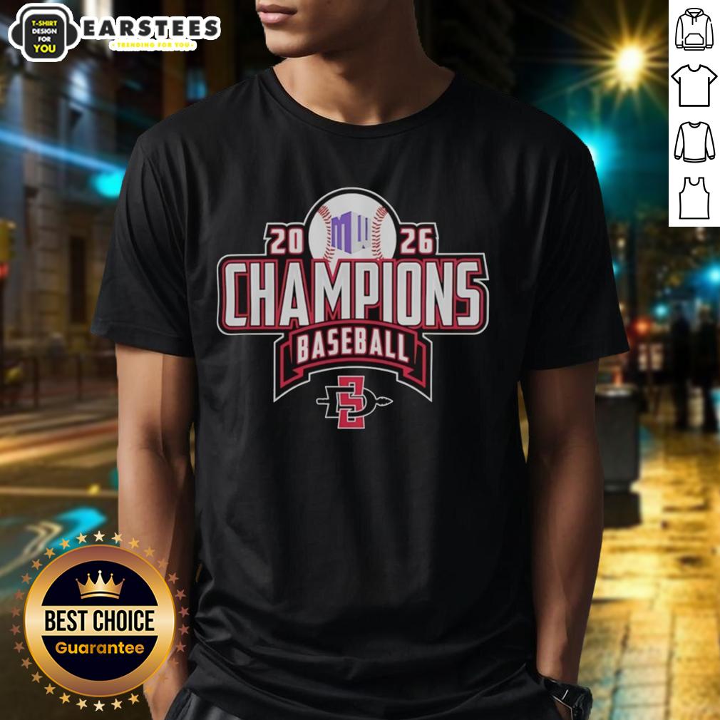 Awesome San Diego State Aztecs NCAA Regular Season Champions Baseball 2026 T-Shirt