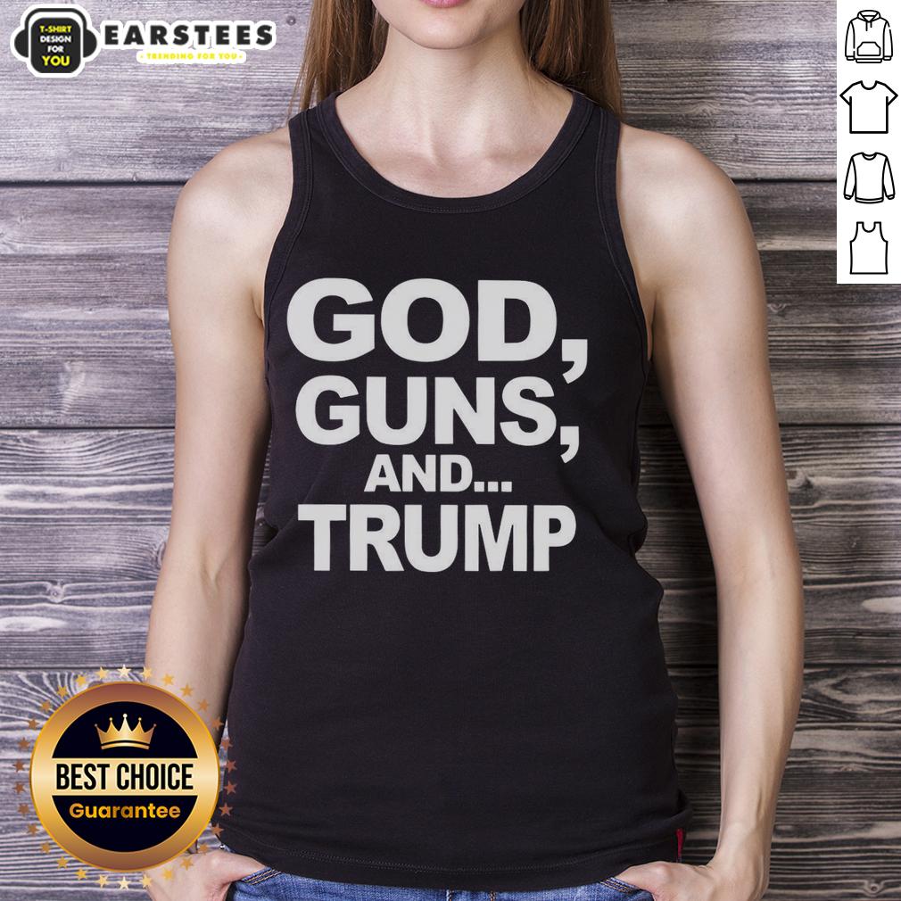 Premium God Guns And Trump Statement Sarcastic T-Shirt - Image 4
