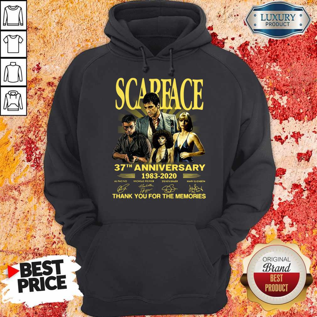 Official Scarface 27th Anniversary 1983 2020 Thank You For The Memories Signatures Shirt - Image 4