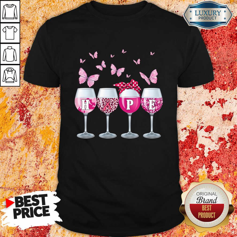 Wine Hope Breast Cancer Shirt