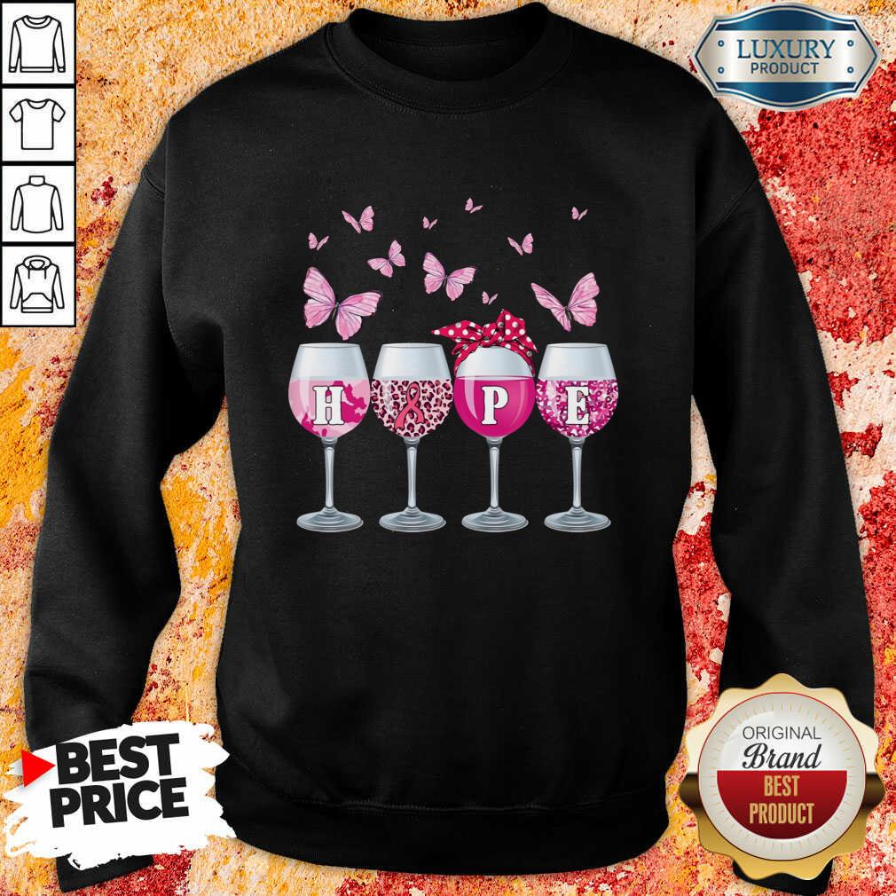 Wine Hope Breast Cancer Shirt - Image 5