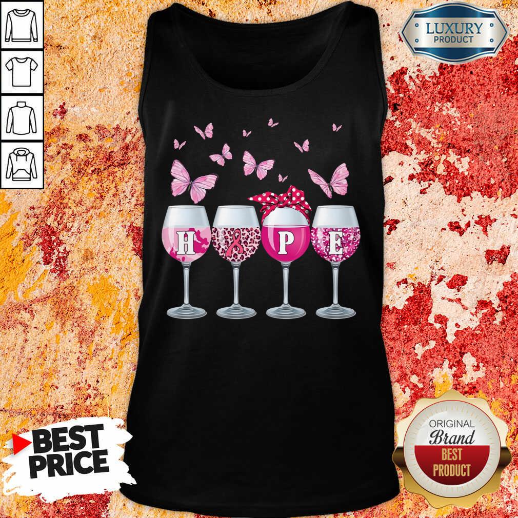 Wine Hope Breast Cancer Shirt - Image 4