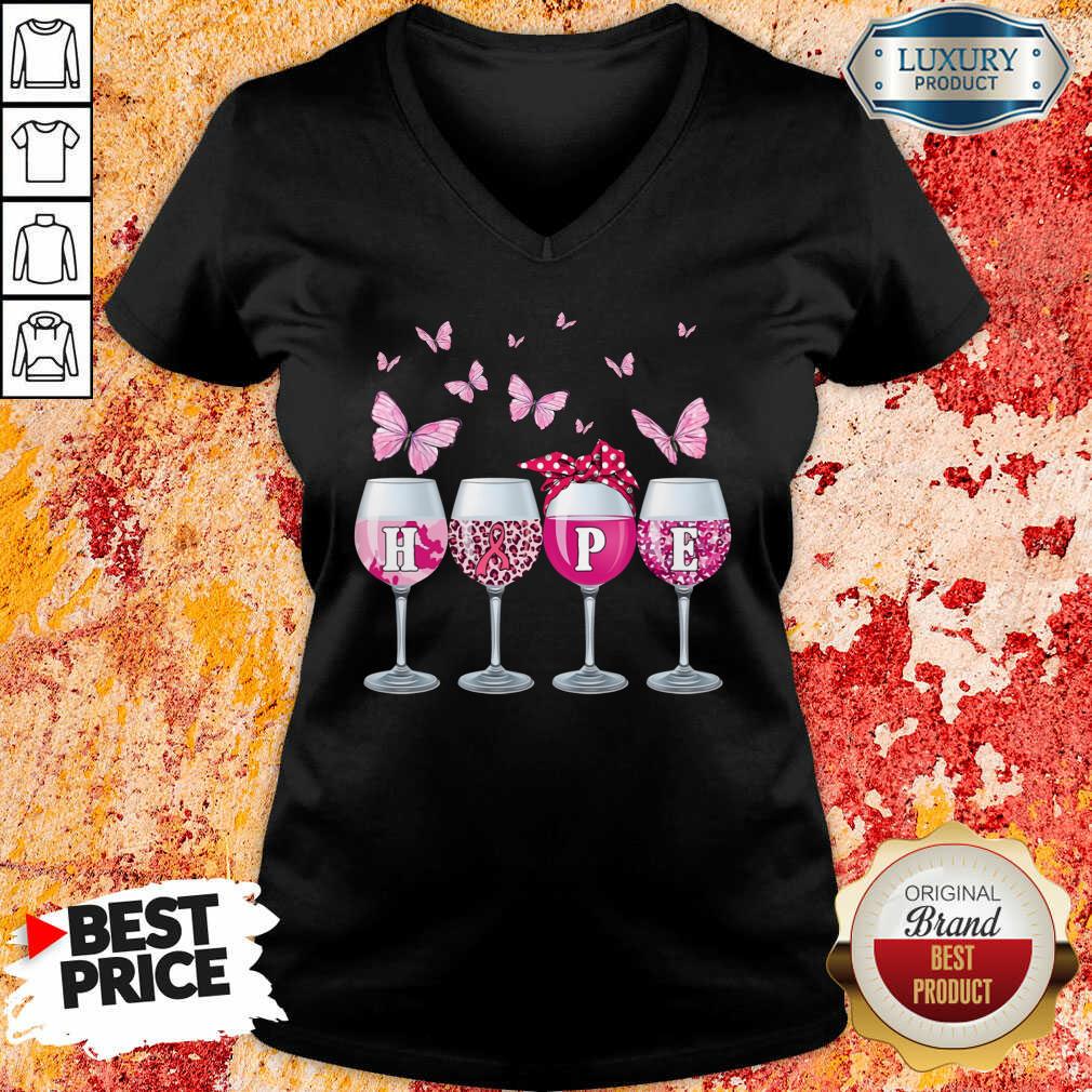 Wine Hope Breast Cancer Shirt - Image 3