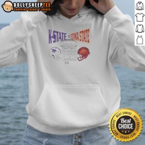 Alternative view of Top K-State Vs Iowa State 2025 Aer Lingus College Football Classic Helmet T-Shirt