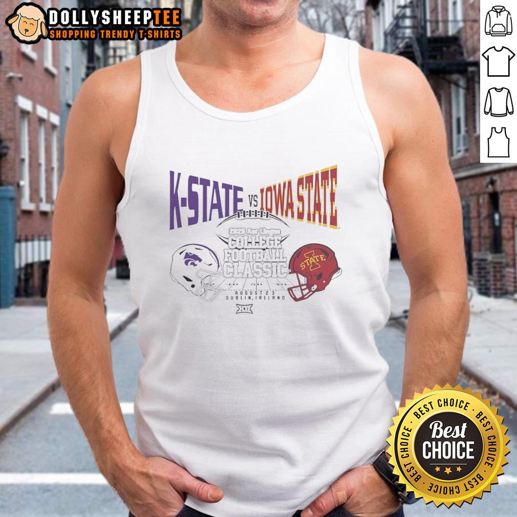 Top K-State Vs Iowa State 2025 Aer Lingus College Football Classic Helmet T-Shirt - Image 4