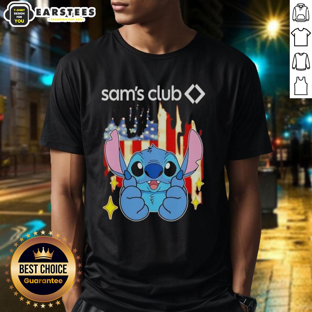Cute Stitch Like Sams Club USA Flag T-Shirt