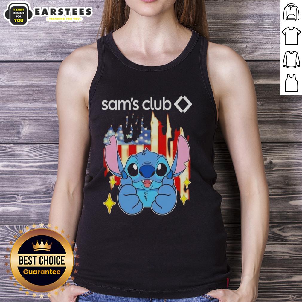 Cute Stitch Like Sams Club USA Flag T-Shirt - Image 4