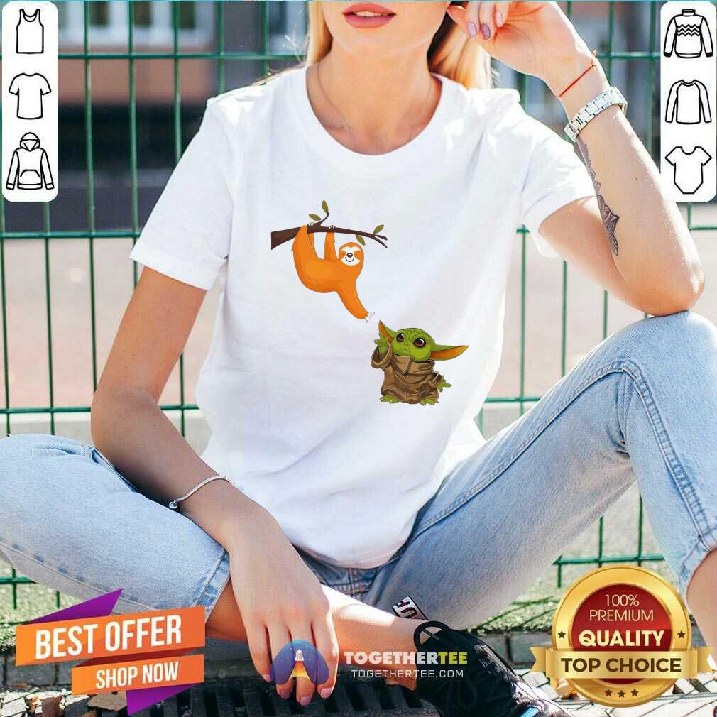 Perfect Baby Yoda And Sloth Shirt - Image 2