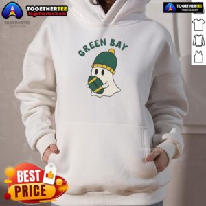 Alternative view of Hot Green Bay Packers Ghost Football Halloween T-Shirt