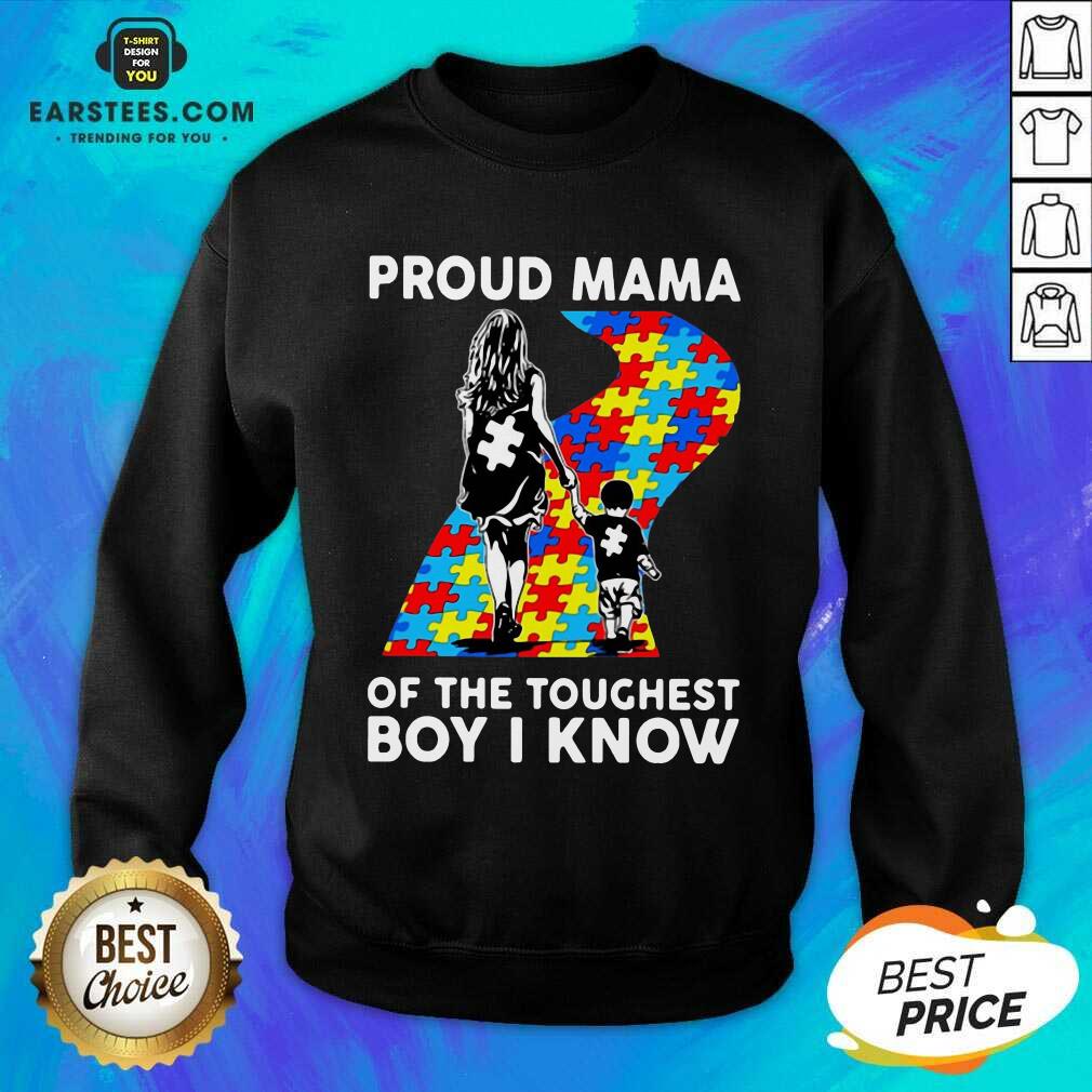 Top Autism Proud Mama Toughest Boy 44 Shirt - Image 3