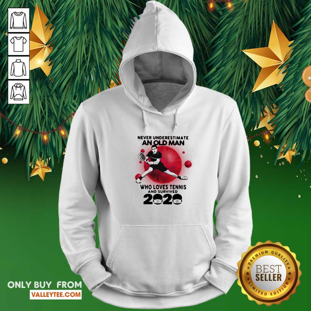 Top Never Underestimate An Old Man Who Loves Tennis And Survived 2020 Mask Covid 19 Shirt - Image 2