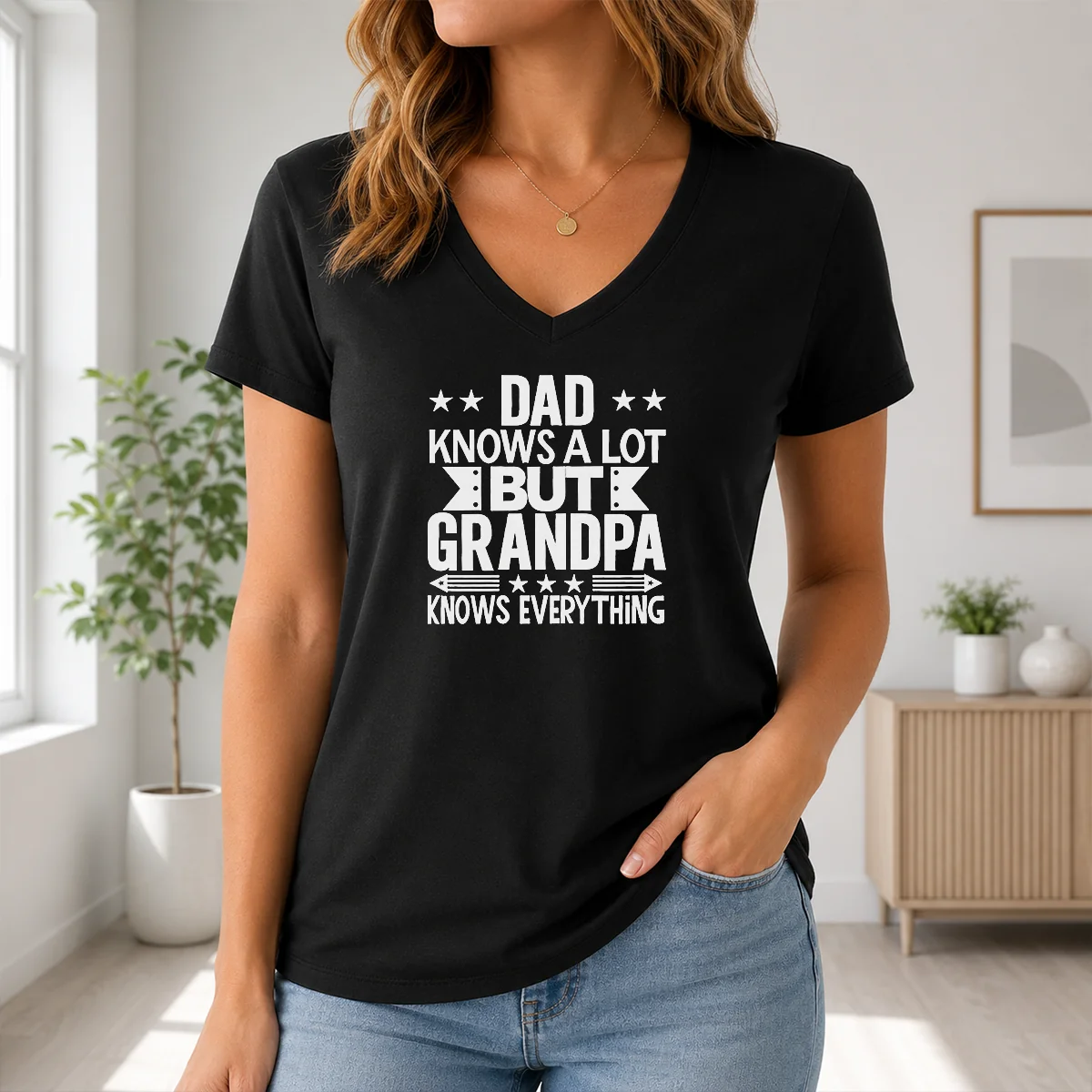 Happy Official Dad Knows A Lot But Grandpa Knows Everything Shirt - Image 2