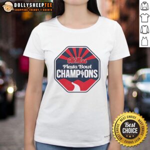 Alternative view of Awesome Ole Miss Rebels Champions Vrbo Fiesta Bowl CFP 2026 Logo T-Shirt