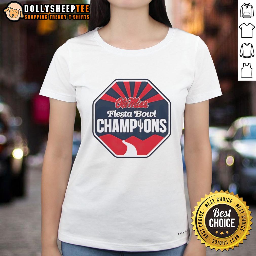 Awesome Ole Miss Rebels Champions Vrbo Fiesta Bowl CFP 2026 Logo T-Shirt - Image 2