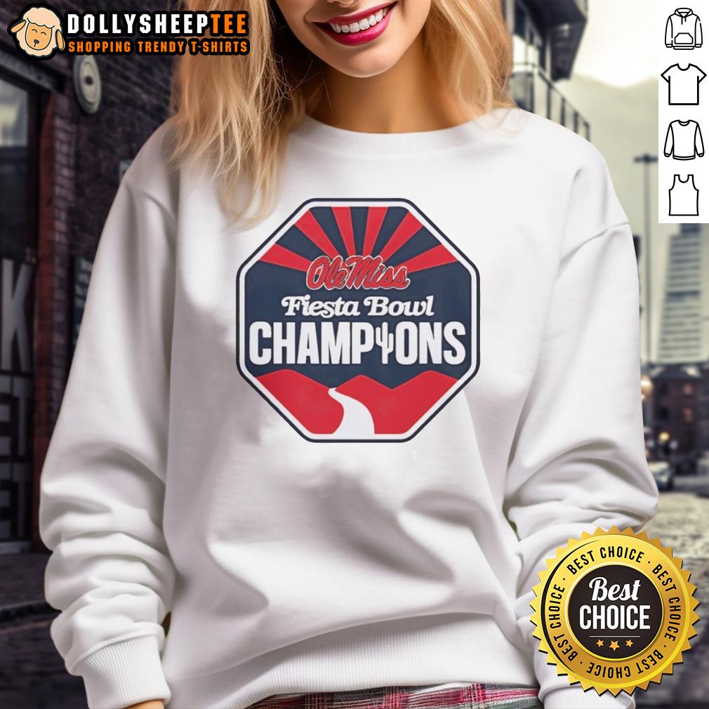 Awesome Ole Miss Rebels Champions Vrbo Fiesta Bowl CFP 2026 Logo T-Shirt - Image 4
