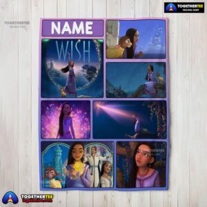 Disney Cartoon Wish Asha Princess Blanket Fleece Customized Blanket