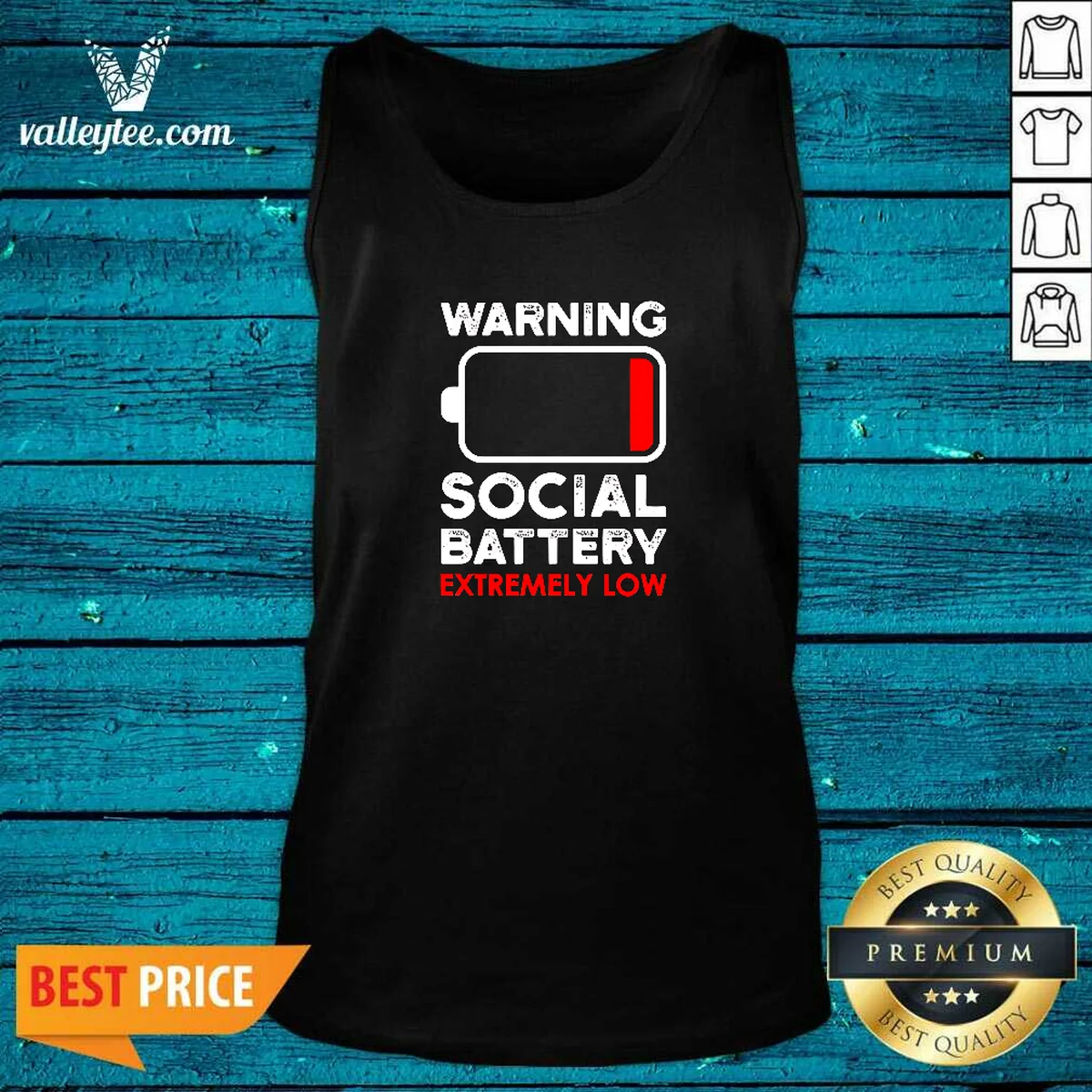 Hot Warning Social Battery Extremely Low Introvert Shirt - Image 4