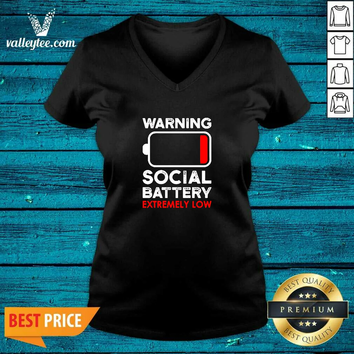 Hot Warning Social Battery Extremely Low Introvert Shirt - Image 5