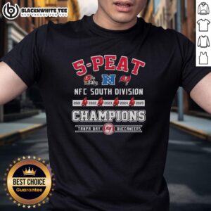 Official Tampa Bay Buccaneers 5 Peat Champions NFC South Division 2025 Back 2 Back T-Shirt