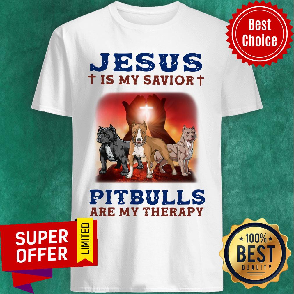 Pitbulls Are My Therapy Jesus Shirt