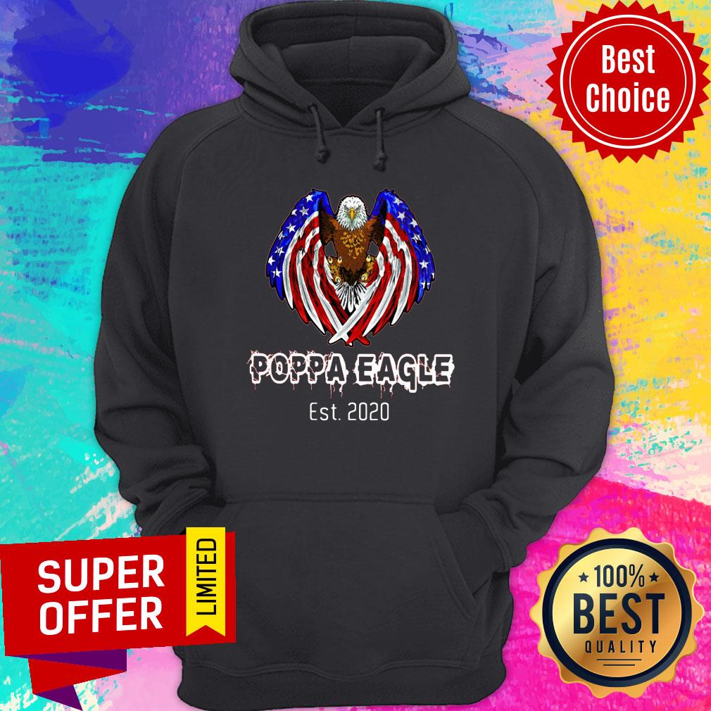 Poppa Eagle Est 2020 American Flag Shirt - Image 4
