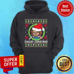 Alternative view of Premium Chucky Horror Knife Ugly Christmas Shirt