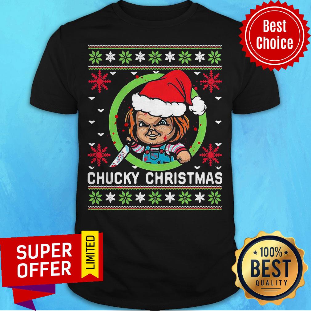 Premium Chucky Horror Knife Ugly Christmas Shirt