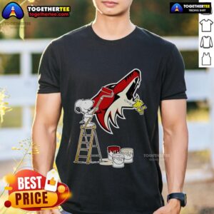 Official Snoopy And Woodstock Painting Arizona Coyotes Logo Shirt
