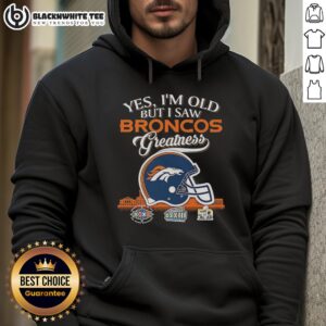 Alternative view of Happy Denver Broncos Yes I'm Old But I Saw Greatness Helmet T-Shirt