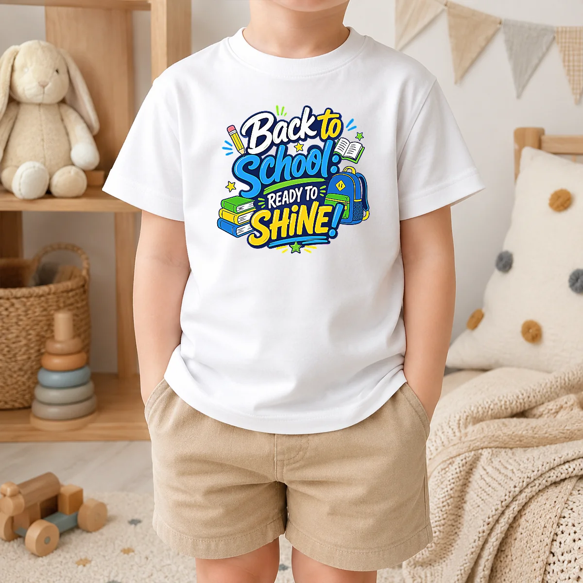 Good Official Back To School Ready To Shine Typography Shirt - Image 9