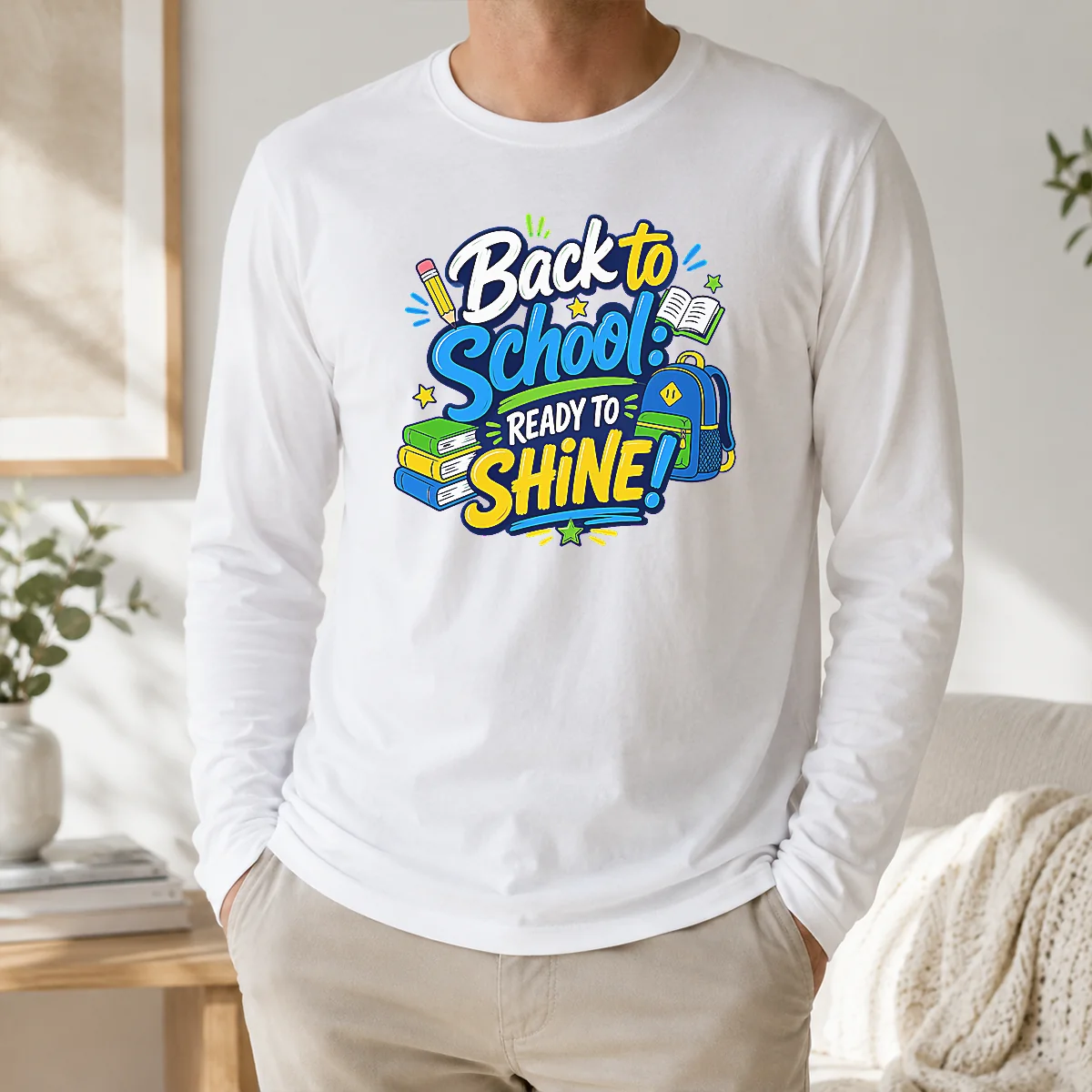 Good Official Back To School Ready To Shine Typography Shirt - Image 5