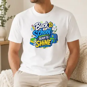 Good Official Back To School Ready To Shine Typography Shirt