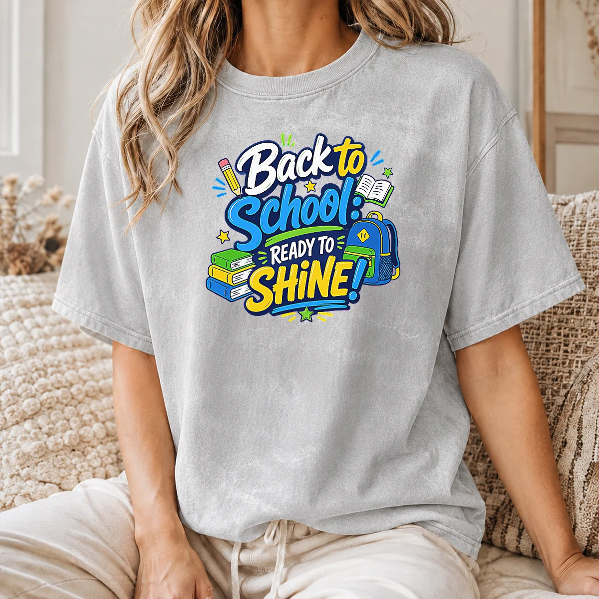 Good Official Back To School Ready To Shine Typography Shirt - Image 8