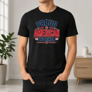 Official Proud American Worker Labour Day Vector Shirt