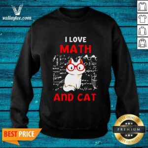Alternative view of Super Nice I Love Math And Cat Shirt