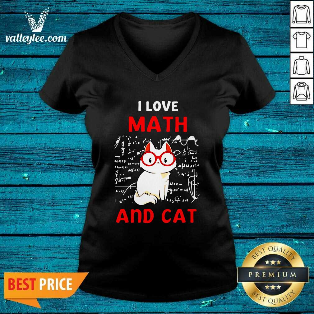 Super Nice I Love Math And Cat Shirt - Image 4