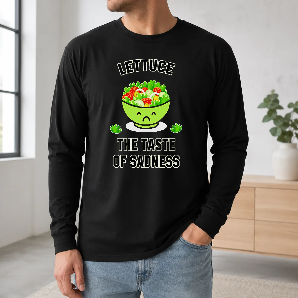 Good Lettuce The Taste Of Sadness Funny Food Meme Shirt - Image 5