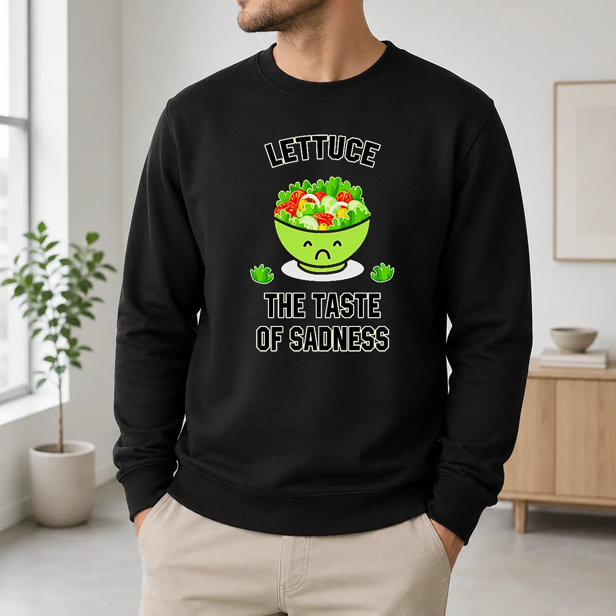 Good Lettuce The Taste Of Sadness Funny Food Meme Shirt - Image 6