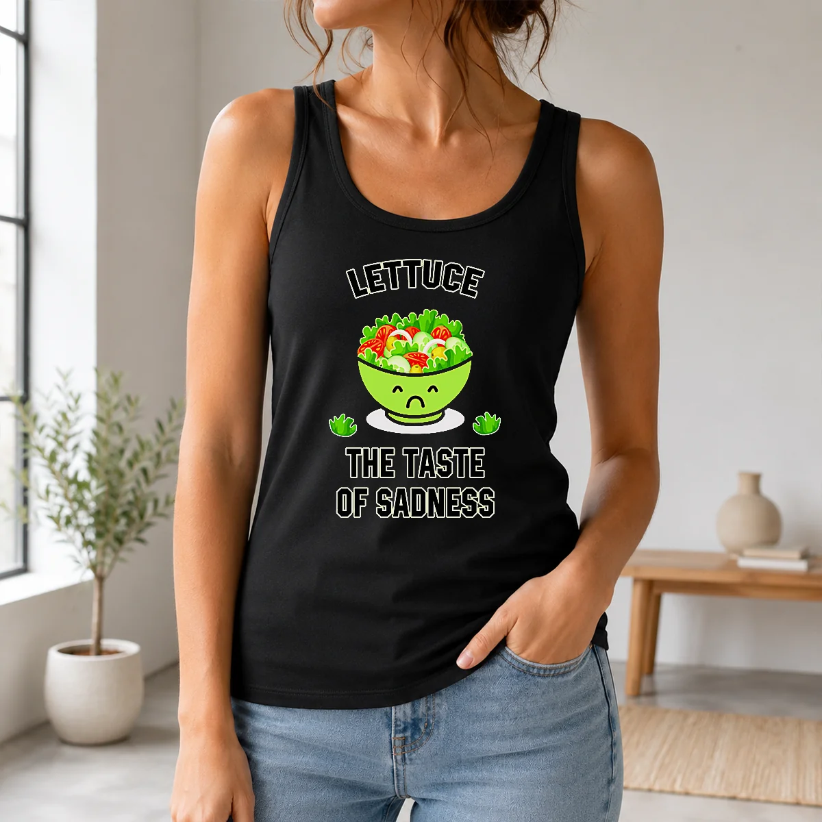 Good Lettuce The Taste Of Sadness Funny Food Meme Shirt - Image 3