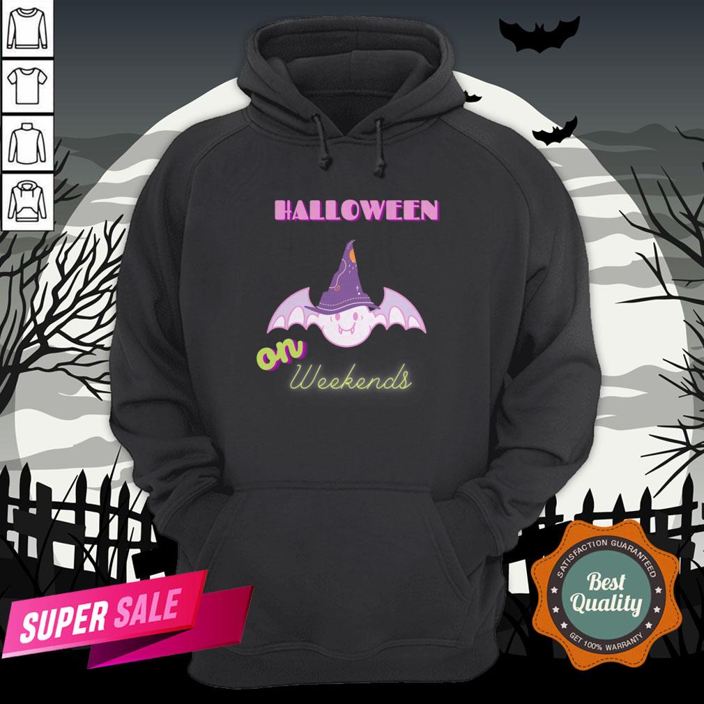The Day Of Dead Halloween The Bat Witch On Weekends Sugar Skull Shirt - Image 5