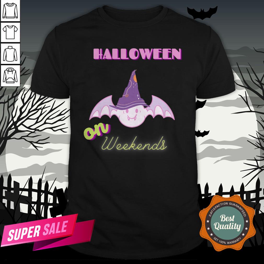 The Day Of Dead Halloween The Bat Witch On Weekends Sugar Skull Shirt