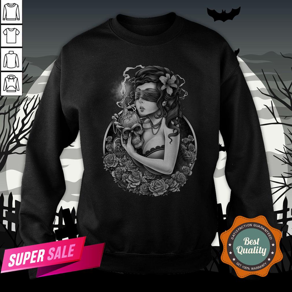 The Day Of Dead Winya Sugar Skull Dia De Muertos Shirt - Image 4
