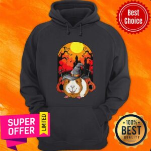 Alternative view of Premium Guinea Pig Witch Pumpkin Halloween Shirt