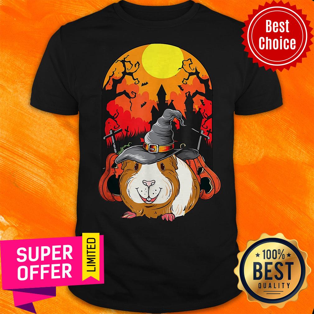 Premium Guinea Pig Witch Pumpkin Halloween Shirt