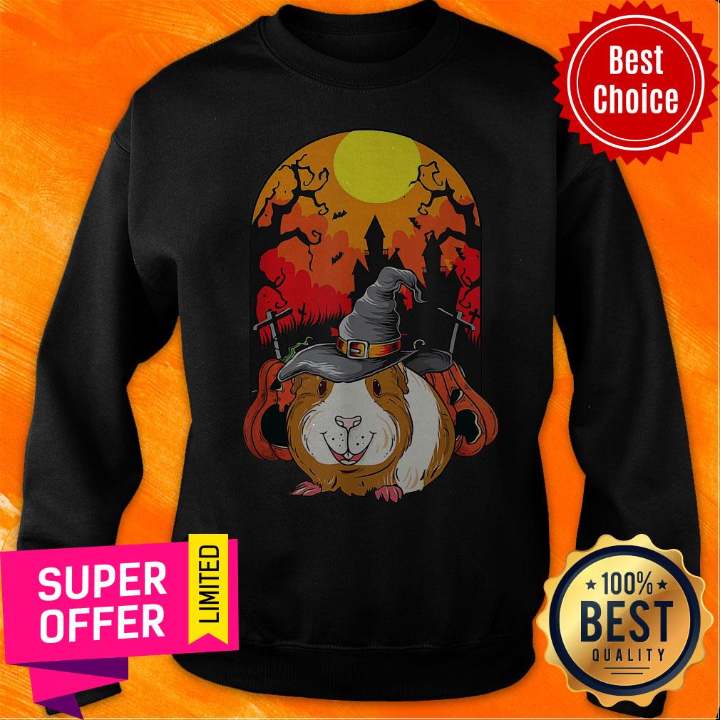 Premium Guinea Pig Witch Pumpkin Halloween Shirt - Image 5