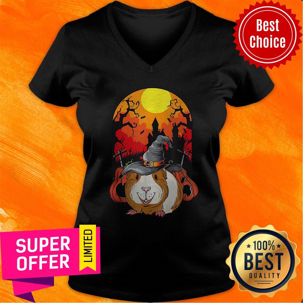 Premium Guinea Pig Witch Pumpkin Halloween Shirt - Image 3