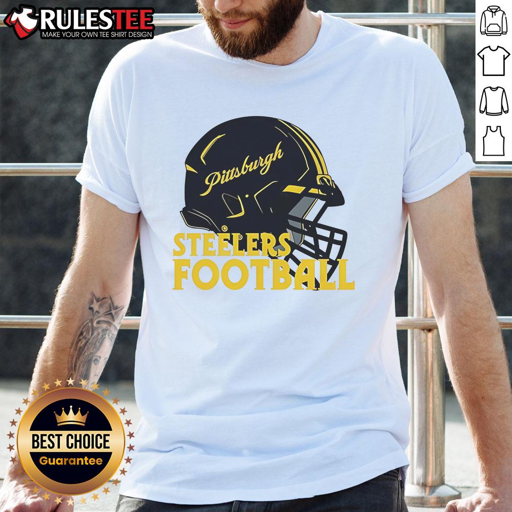 Awesome NFL Pittsburgh Steelers Football Helmet T-Shirt