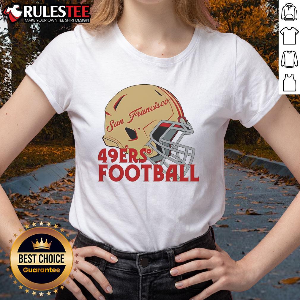 Awesome NFL San Francisco 49ers Football Helmet T-Shirt - Image 3