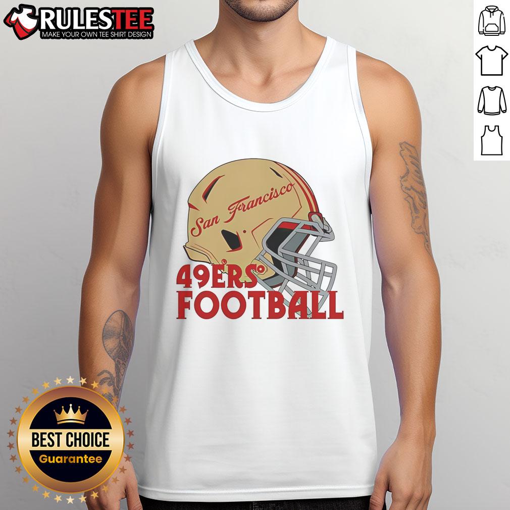 Awesome NFL San Francisco 49ers Football Helmet T-Shirt - Image 4